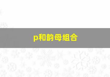 p和韵母组合