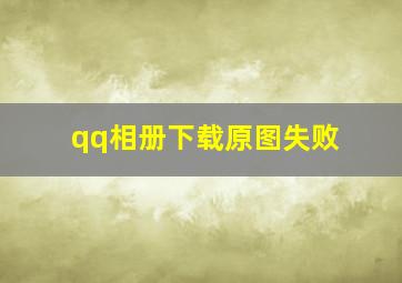 qq相册下载原图失败