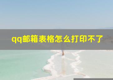 qq邮箱表格怎么打印不了