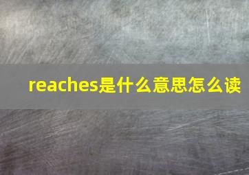 reaches是什么意思怎么读