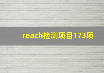 reach检测项目173项