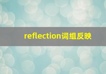 reflection词组反映