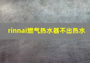 rinnai燃气热水器不出热水