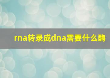 rna转录成dna需要什么酶