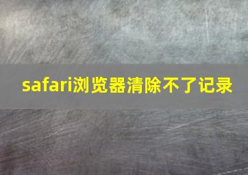 safari浏览器清除不了记录