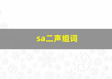 sa二声组词