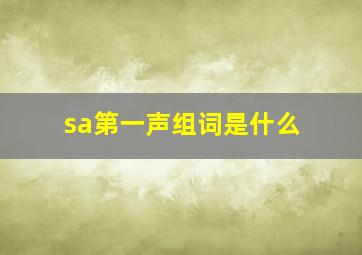 sa第一声组词是什么