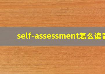 self-assessment怎么读音