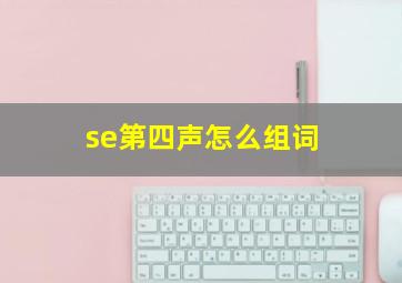 se第四声怎么组词