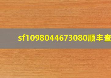 sf1098044673080顺丰查询