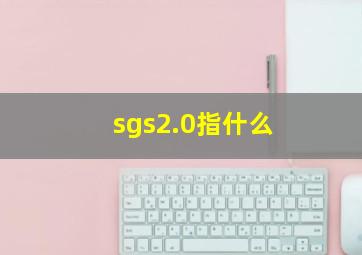 sgs2.0指什么