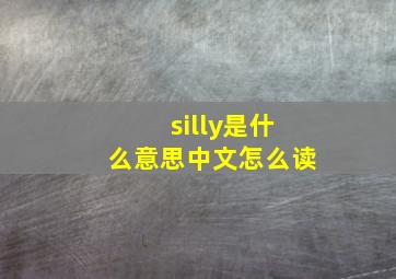 silly是什么意思中文怎么读