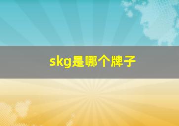 skg是哪个牌子