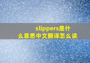 slippers是什么意思中文翻译怎么读