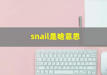 snail是啥意思