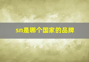 sn是哪个国家的品牌