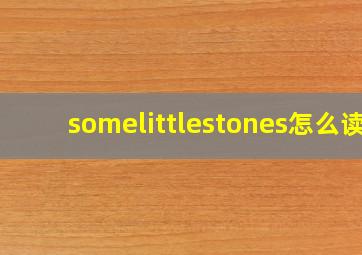 somelittlestones怎么读