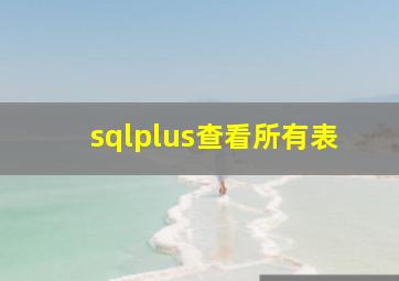 sqlplus查看所有表