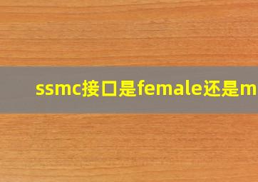 ssmc接口是female还是male