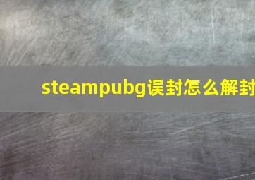 steampubg误封怎么解封