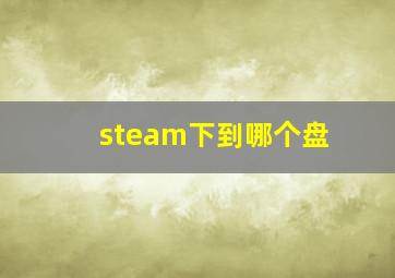 steam下到哪个盘