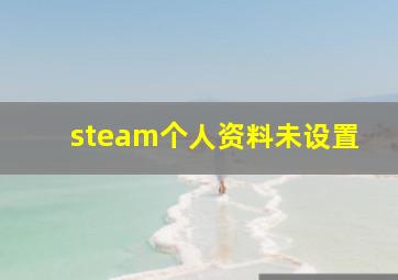 steam个人资料未设置