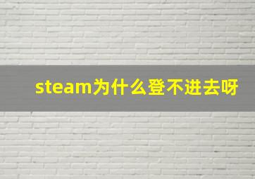 steam为什么登不进去呀