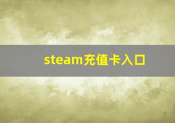 steam充值卡入口