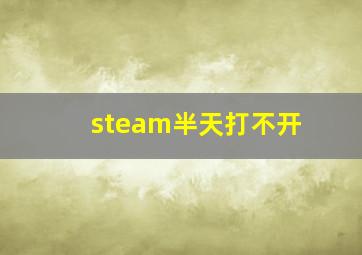 steam半天打不开