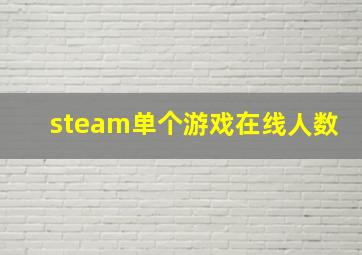 steam单个游戏在线人数