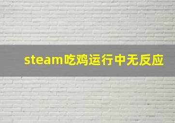 steam吃鸡运行中无反应