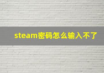 steam密码怎么输入不了