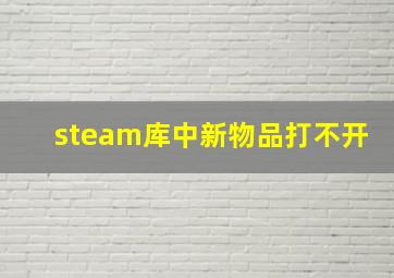 steam库中新物品打不开