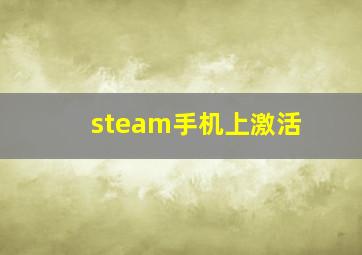 steam手机上激活