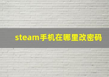 steam手机在哪里改密码