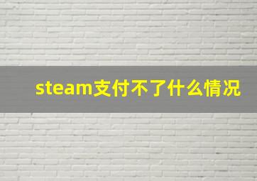 steam支付不了什么情况