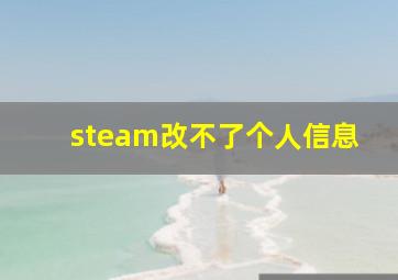 steam改不了个人信息