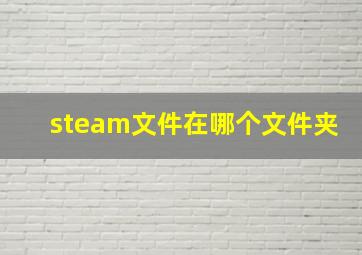 steam文件在哪个文件夹