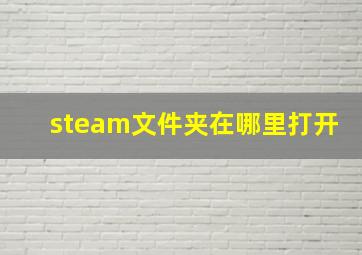 steam文件夹在哪里打开