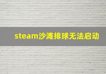 steam沙滩排球无法启动