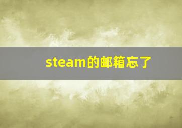 steam的邮箱忘了