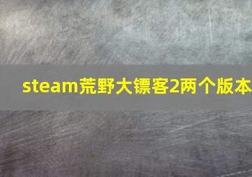 steam荒野大镖客2两个版本