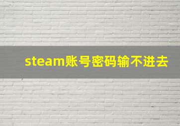 steam账号密码输不进去