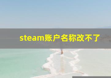 steam账户名称改不了