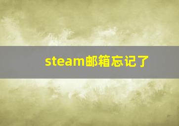 steam邮箱忘记了