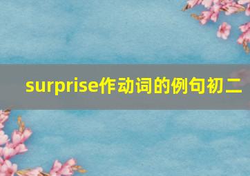 surprise作动词的例句初二