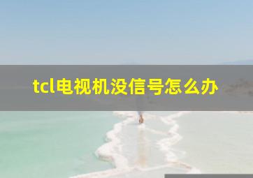 tcl电视机没信号怎么办