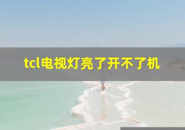 tcl电视灯亮了开不了机