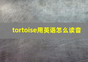 tortoise用英语怎么读音