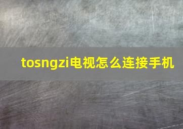 tosngzi电视怎么连接手机